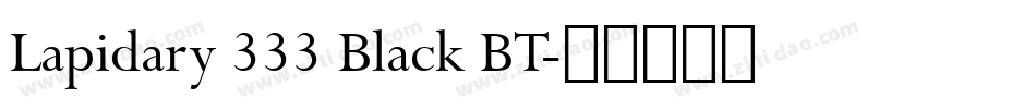Lapidary 333 Black BT字体转换